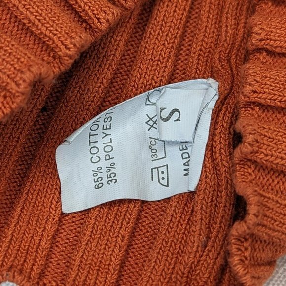 Burnt Orange‎ Cropped Ribbed Tank Top - Picture 6 of 6